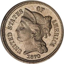 1870 Nickel 3C NGC Proof 65