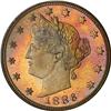 Image 1 : 1886 Liberty 5C NGC Proof 67