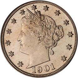 1901 Liberty 5C PCGS Proof 66