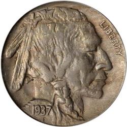 1937-D Buffalo 5C. 3 Legs PCGS AU58