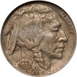 1937-D Buffalo 5C. 3 Legs NGC AU58