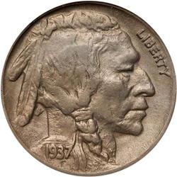 1937-D Buffalo 5C. 3 Legs NGC AU55