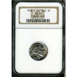 1938-D Buffalo 5C NGC MS67