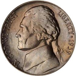 1939-S Jefferson 5C NGC MS67
