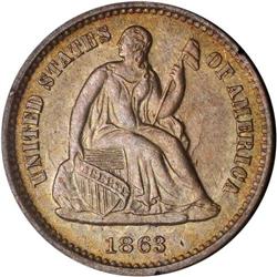 1863-S Liberty Seated H10C PCGS MS64