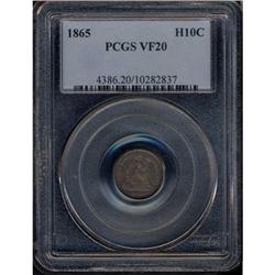 1865 Liberty Seated H10C PCGS VF20