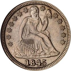 1845 Liberty Seated 10C NGC MS64