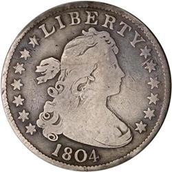 1804 Bust 25C ANACS VG8 Details Repaired Whizzed