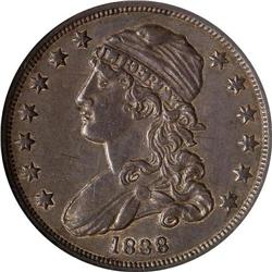 1838 Bust 25C ANACS AU55 Details Scratched