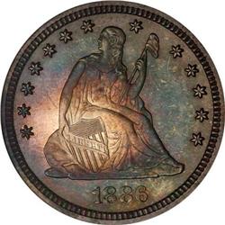 1886 Liberty Seated 25C NGC Proof 68