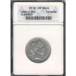 1895-O Barber 25C ANACS EF45 Details Cleaned