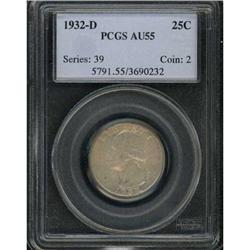 1932-D Washington 25C PCGS AU55