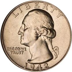 1942-S Washington 25C NGC MS67