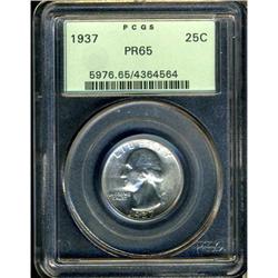 1937 Washington 25C PCGS Proof 65