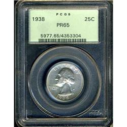 1938 Washington 25C PCGS Proof 65
