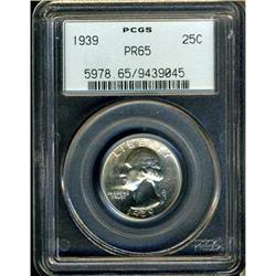 1939 Washington 25C PCGS Proof 65