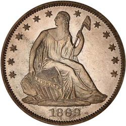 1869 Liberty Seated 50C PF66