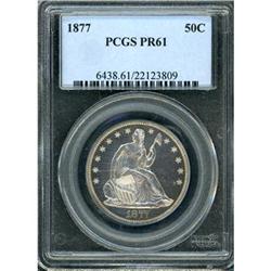 1877 Liberty Seated 50C PCGS Proof 61