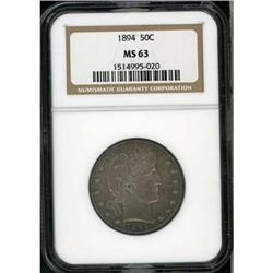 1894 Barber 50C PCGS MS63
