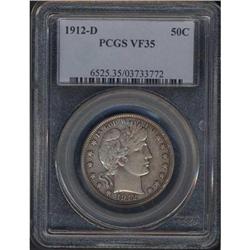 1912-D Barber 50C PCGS VF35