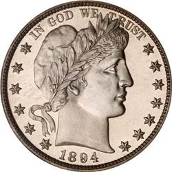 1894 Barber 50C NGC PF67 CAM