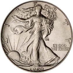 1920-S Liberty Walking 50C PCGS MS63