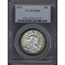 1934 Liberty Walking 50C PCGS MS64