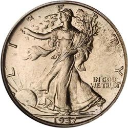 1937 Liberty Walking 50C NGC Proof 67
