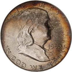 1949-D Franklin 50C ICG MS65 FBL