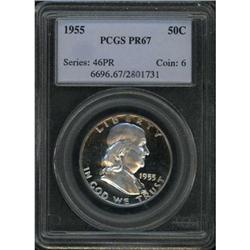 1955 Franklin 50C PCGS Proof 67