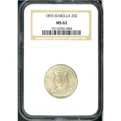 1893 Isabella 25C MS62
