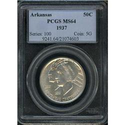 1937 Arkansas 50C PCGS MS64