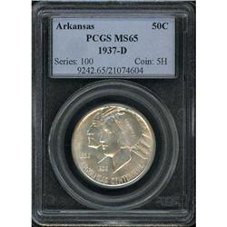 1937-D Arkansas 50C PCGS MS65