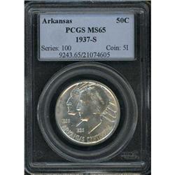 1937-S Arkansas 50C PCGS MS65