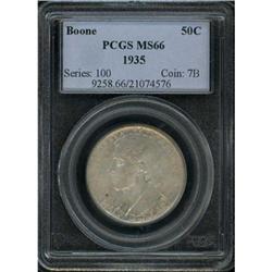 1935 Boone 50C PCGS MS66