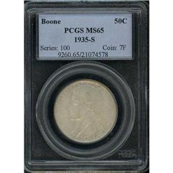 1935-S Boone 50C PCGS MS65