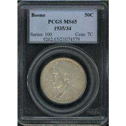 1935 Boone 50C. Sm 1934 on Rev PCGS MS65