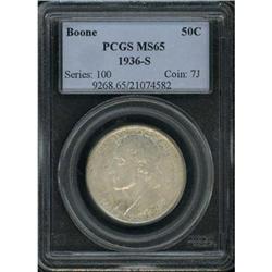 1936-S Boone 50C PCGS MS65