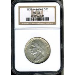 1937-D Boone 50C NGC MS66