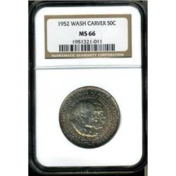 1952 Carver-Washington 50C NGC MS66