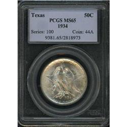 1934 Texas 50C PCGS MS65