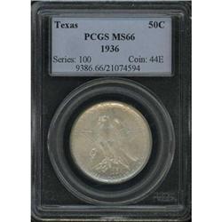 1936 Texas 50C PCGS MS66