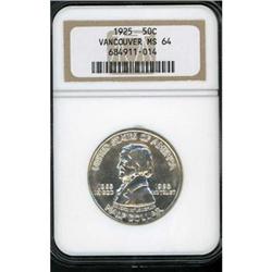 1925 Vancouver 50C NGC MS64