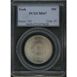 1936 York 50C PCGS MS67