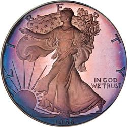 1986-S Silver Eagle $1 PCGS PR69UCAM