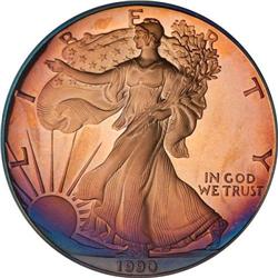 1990-S Silver Eagle $1 PCGS PR67DCAM