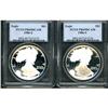 Image 1 : Lot of Two 1986-S $1 Silver Eagle PCGS PR69DCAM
