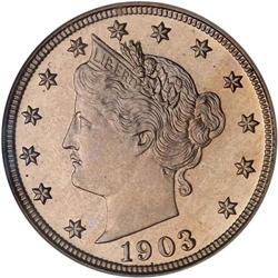 1903 Liberty 5C NGC Proof 65 Mint Error