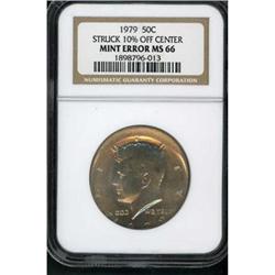 1979 Kennedy 50C NGC MS66 Mint Error