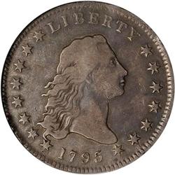 1795 Flowing Hair $1. 2 Leaves NGC VF25 BB-13